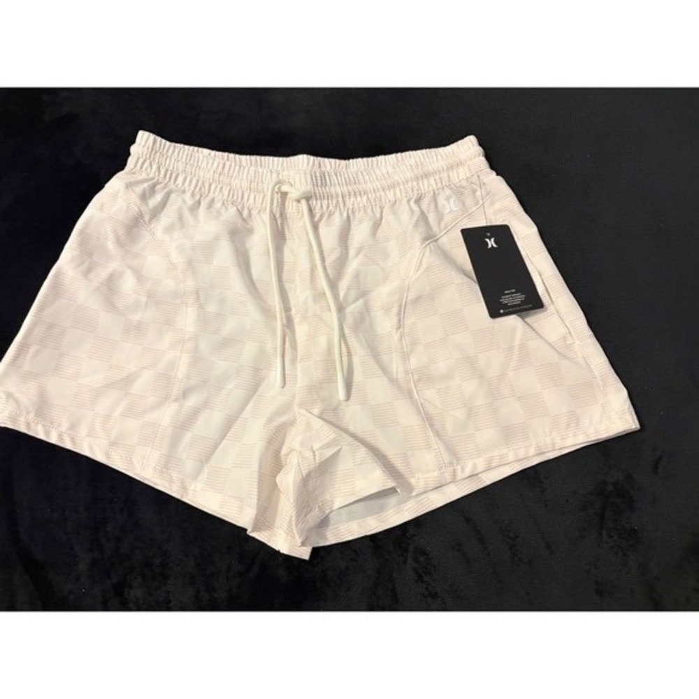 Hurley White Checkered & Mondetta Yellow Athletic Shorts Bundle Womens XS NWT